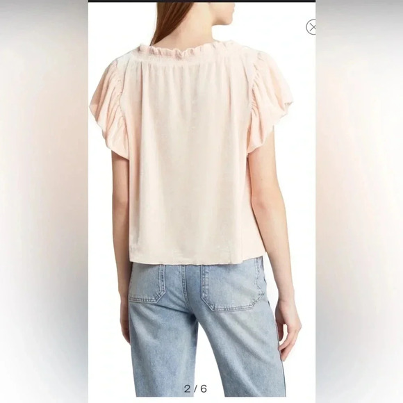 Free people Terese Velour Crop Top size M nwot - Picture 3 of 12